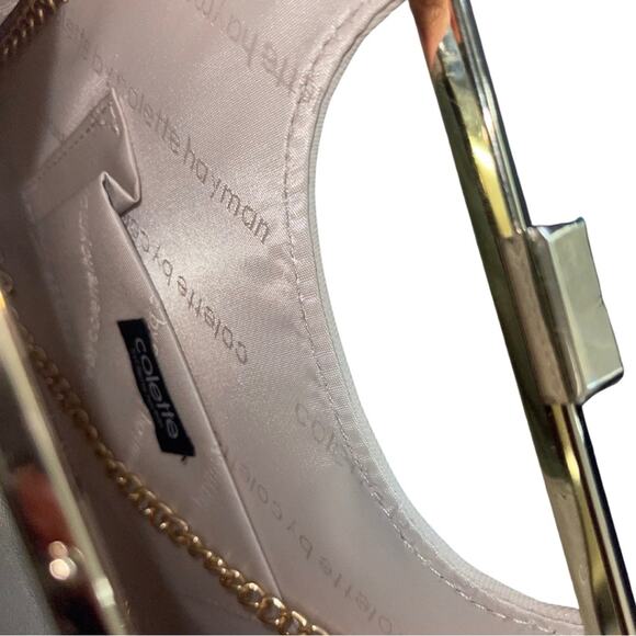 Vintage Collette Hayman Snap Closure Clutch Chain Purse Handbag - Picture 4 of 4